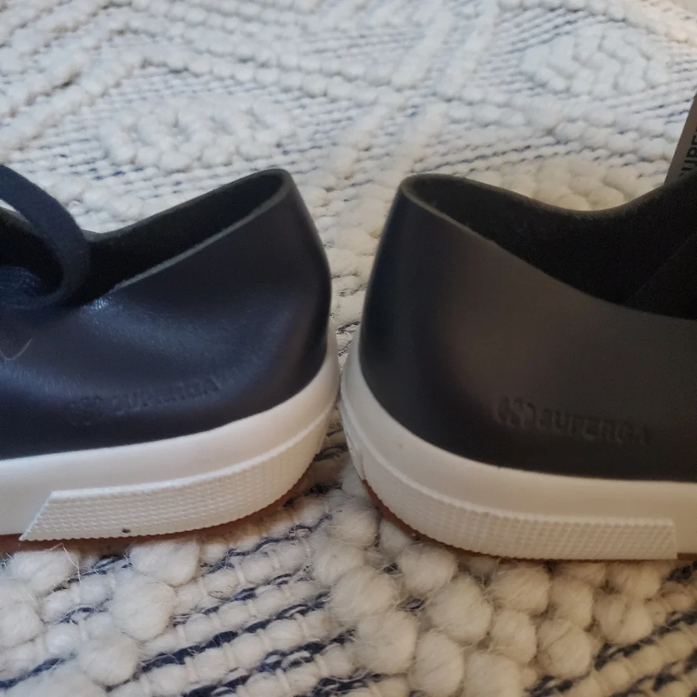 Superga Leather Sneakers Trainers 2750 Navy Blue Euro 36 Women's 6 Men's 4.5